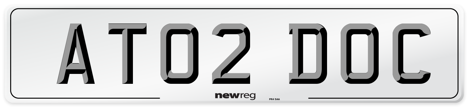 AT02 DOC Number Plate from New Reg
